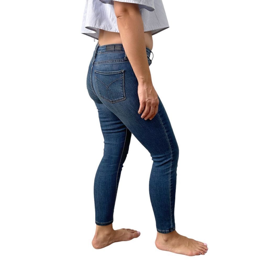 Calvin Klein Jeans Ankle Skinny Denim Women's Size 4 Blue Low Rise Dark Wash